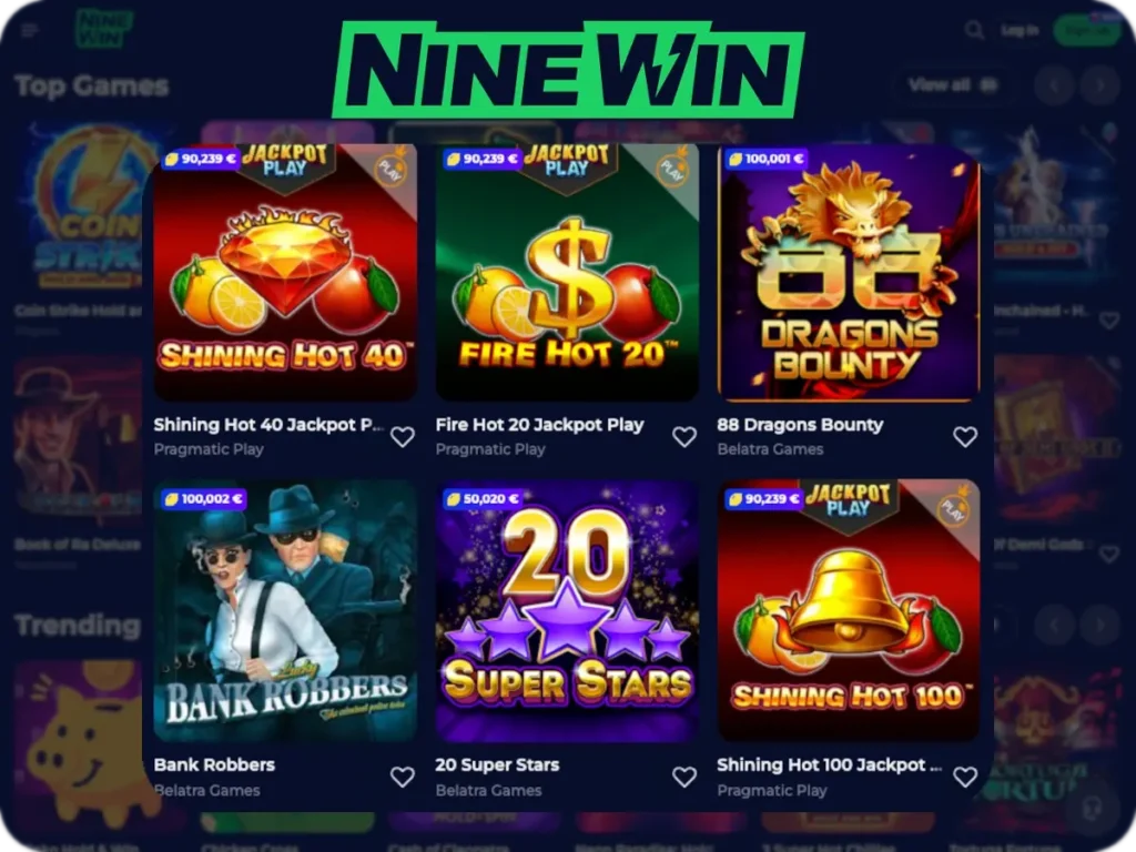 NineWIn Jackpot Games